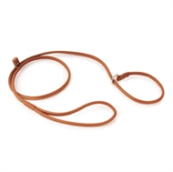 Udstillingsline Rundsyet læder 5mm tan